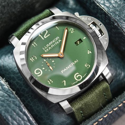 green panerai luminor|panerai luminor marina 1950.